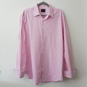 𝅺astor & Black Button front shirt pink checked XL?
